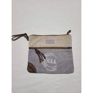 Myra Bag USA Canvas Wristlet Clutch Rustic Western Zipper Purse